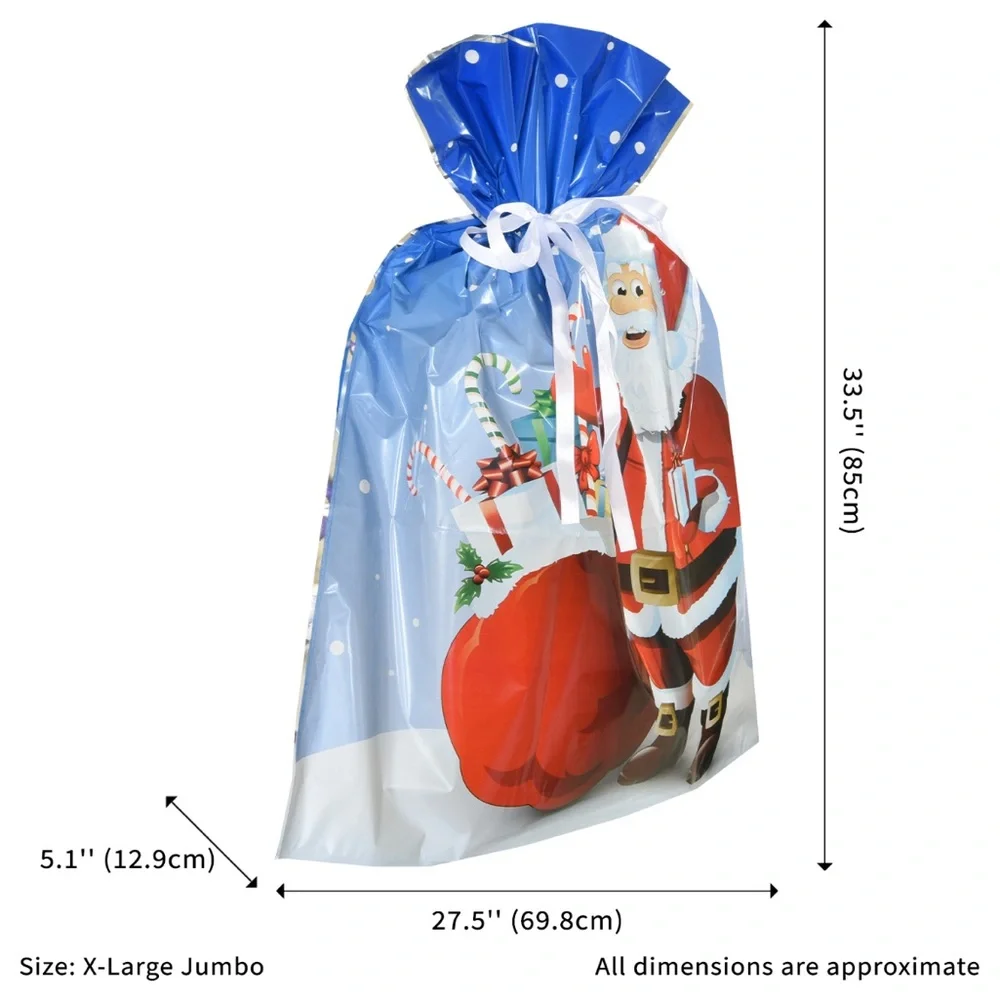 Festive Gift Bags Set - Gold, Blue, Red - Picture 4 of 4